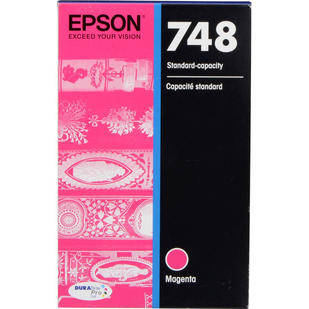 Cartucho de Tinta Magenta Epson Durabrite Pro 748 de Capacidad Estándar 1208621-REG Cartucho de Tinta Magenta Epson Durabrite Pro 748 de Capacidad Estándar 1208621-REG