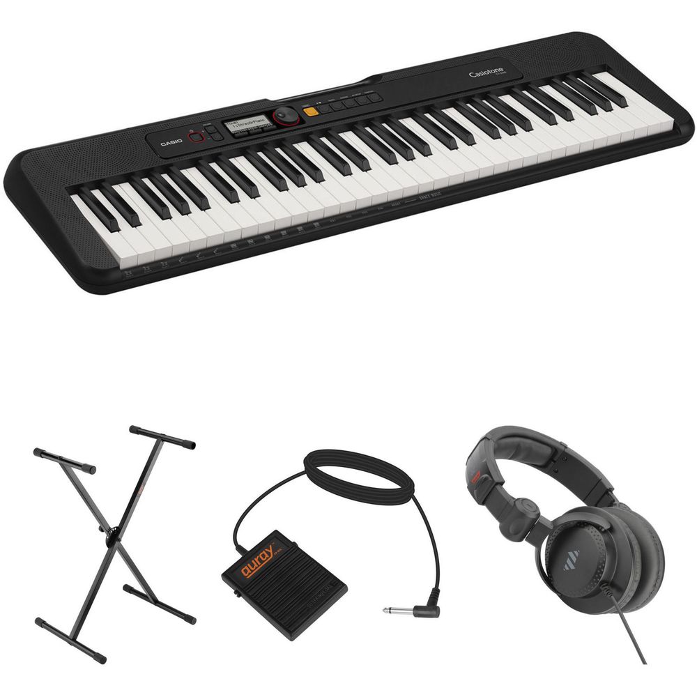 Teclado Portátil Casio Ct S200 de 61 Teclas Kit de Valor con Soporte Pedal Y Auriculares Negro 1560637-REG Teclado Portátil Casio Ct S200 de 61 Teclas Kit de Valor con Soporte Pedal Y Auriculares Negro 1560637-REG