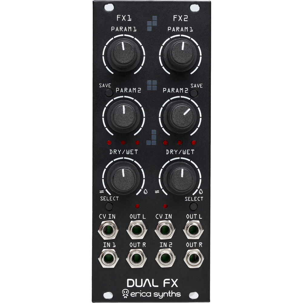 Módulo Eurorack Erica Synths Dual FX (10 HP) - Dos Secciones FX Idénticas, 8 Efectos Estéreo Persona 1763513-REG Módulo Eurorack Erica Synths Dual FX (10 HP) - Dos Secciones FX Idénticas, 8 Efectos Estéreo Persona 1763513-REG