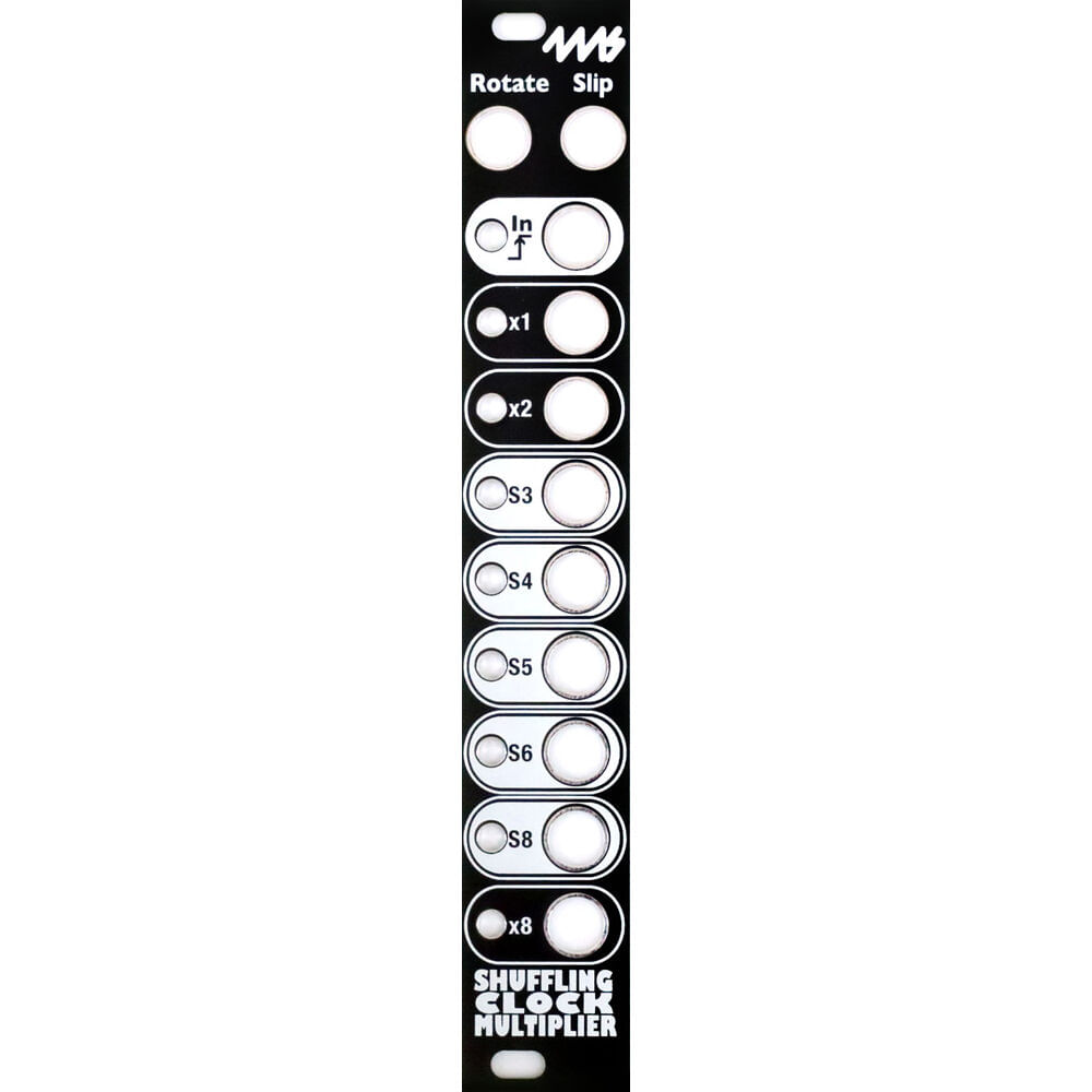 Módulo Eurorack 4ms Shuffling Clock Multiplier - Carátula DIY Satinada Negra con Arte Blanco, Sin So 1774252-REG Módulo Eurorack 4ms Shuffling Clock Multiplier - Carátula DIY Satinada Negra con Arte Blanco, Sin So 1774252-REG