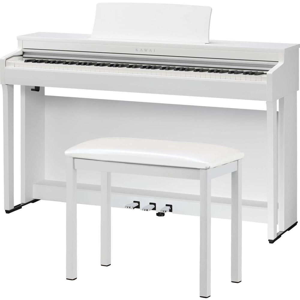 Piano Digital Kawai CN201 con Banco a Juego (Blanco Satinado Premium) - Ideal para Principiantes e I 1762670-REG Piano Digital Kawai CN201 con Banco a Juego (Blanco Satinado Premium) - Ideal para Principiantes e I 1762670-REG