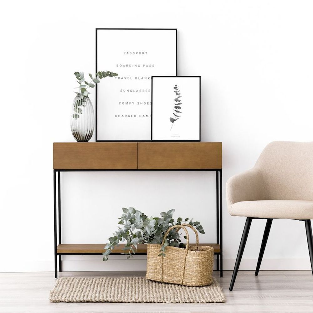 Recibidor Industrial Kimmi color Duna 2 cajones TU MESITA Recibidor Industrial Kimmi color Duna 2 cajones TU MESITA