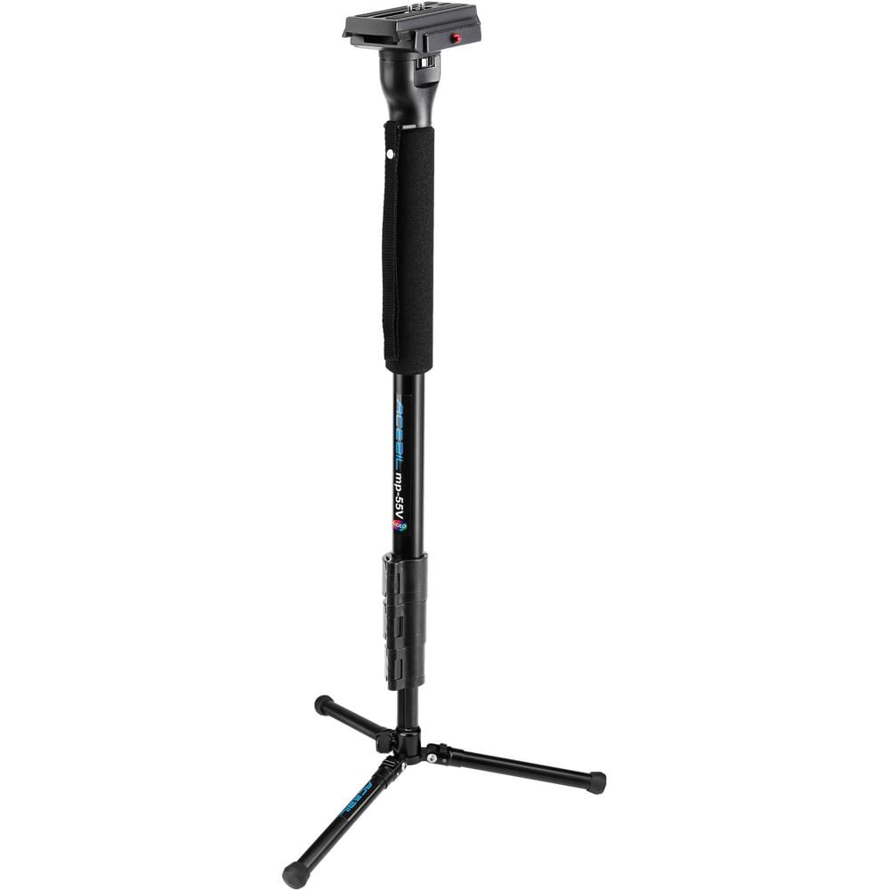 Acebil mp-55V(B) Aluminum Monopod with QR Plate and MPBS Floor Stand 1062616-REG Acebil mp-55V(B) Aluminum Monopod with QR Plate and MPBS Floor Stand 1062616-REG