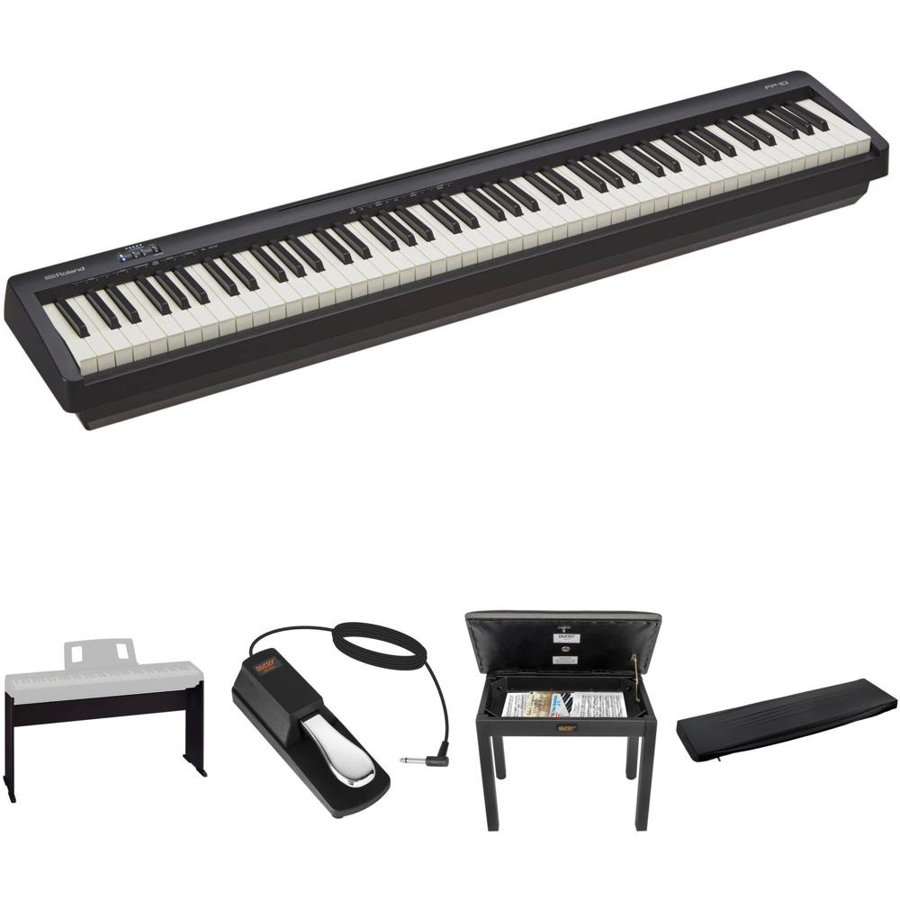Roland FP-10 Paquete para Hogar/Estudio (Negro) - Piano Digital de 88 Teclas, Soporte KSC-FP10-BK, P 1463973-REG Roland FP-10 Paquete para Hogar/Estudio (Negro) - Piano Digital de 88 Teclas, Soporte KSC-FP10-BK, P 1463973-REG