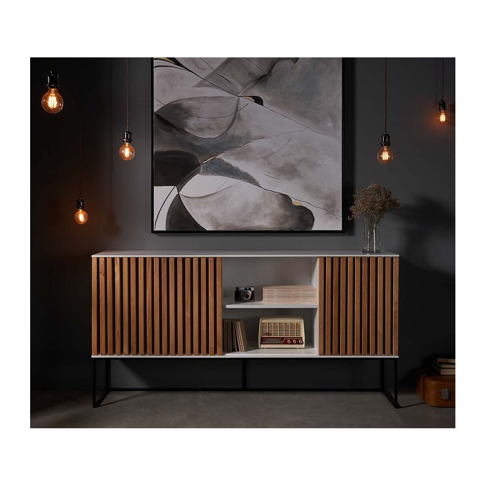 Aparador Moderno Eros color Blanco/Marrón TU MESITA Aparador Moderno Eros color Blanco/Marrón TU MESITA