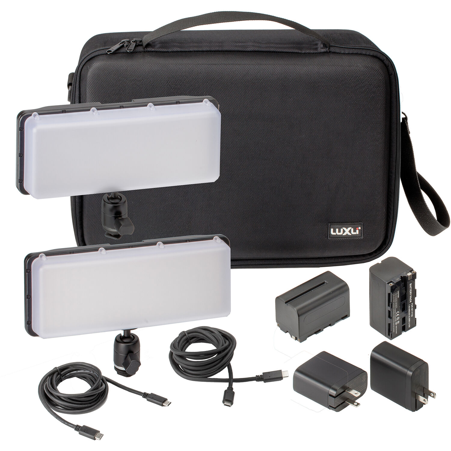 Panel de Luz Led Rgb Luxli Cello² de 10 para Cámara Kit de 2 Luces con Capuchas Difusoras