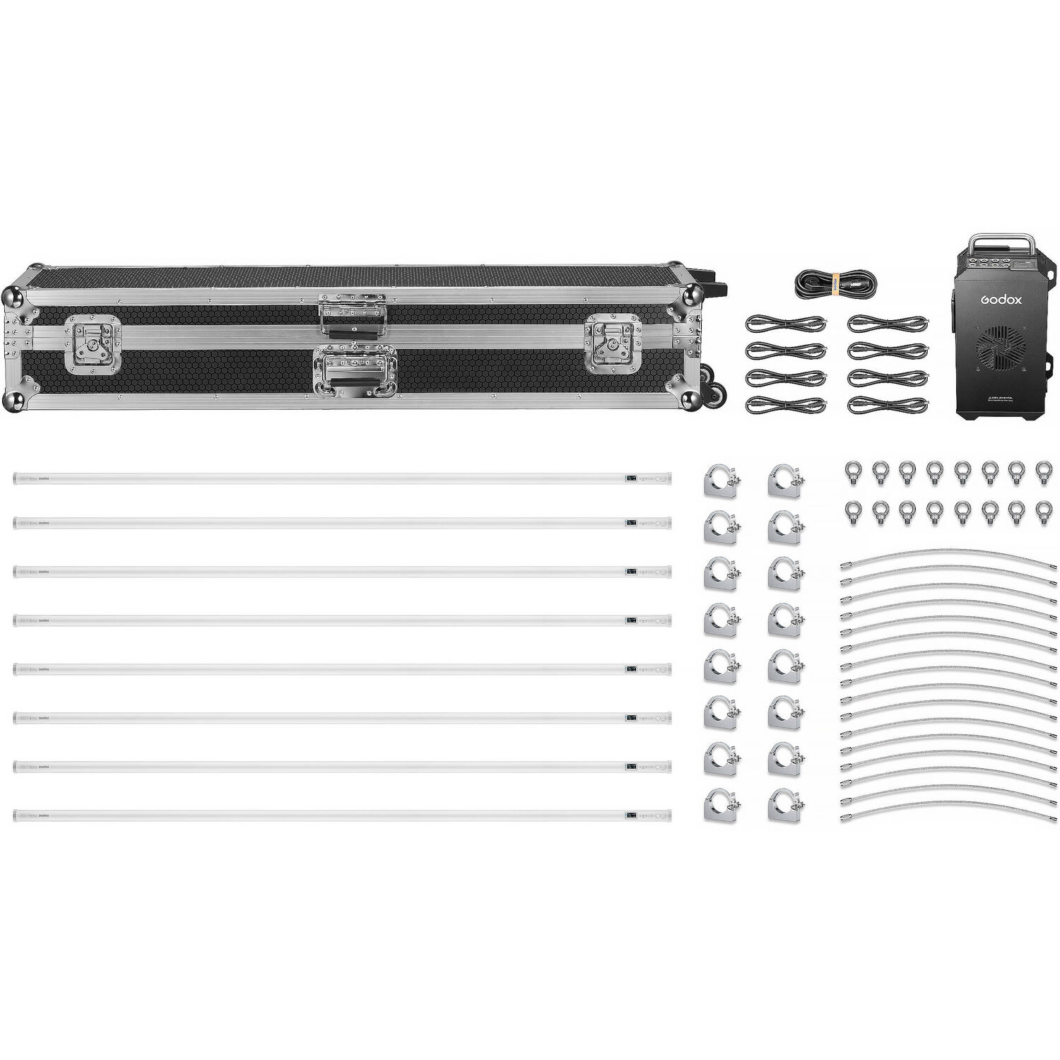 Tubo de Luz Led Rgb Godox Knowled Tp8R 8 Kit de Accesorios