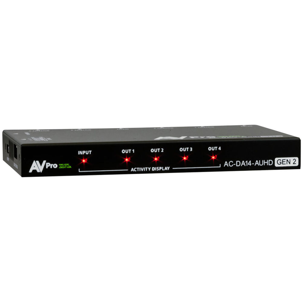 Amplificador de Distribución HDMI AVPro Edge AC-DA14-AUHD-GEN2 1x4 - Soporte 18 Gb/s, 4K60, 4:4:4, C 1485903-REG Amplificador de Distribución HDMI AVPro Edge AC-DA14-AUHD-GEN2 1x4 - Soporte 18 Gb/s, 4K60, 4:4:4, C 1485903-REG