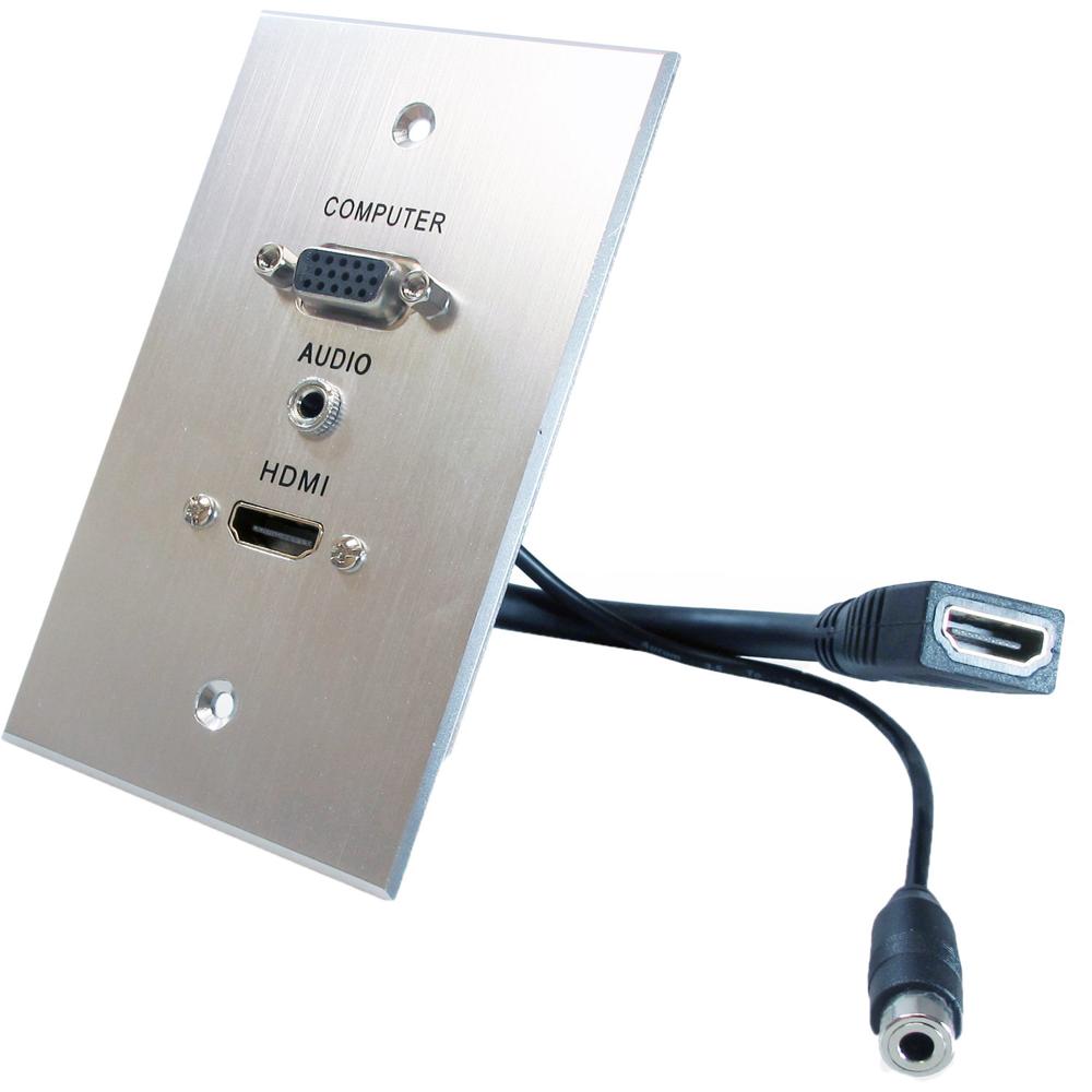 Placa de Pared Integral con HDMI y Audio de 1/8 Placa de Pared Integral con HDMI y Audio de 1/8