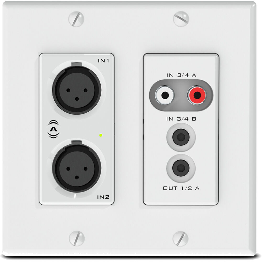 QSC Attero Tech unD6IO Dante Networked 4x2 Audio Wall Plate 2-Gang US Decora - Entradas XLR Balancea 1594051-REG QSC Attero Tech unD6IO Dante Networked 4x2 Audio Wall Plate 2-Gang US Decora - Entradas XLR Balancea 1594051-REG