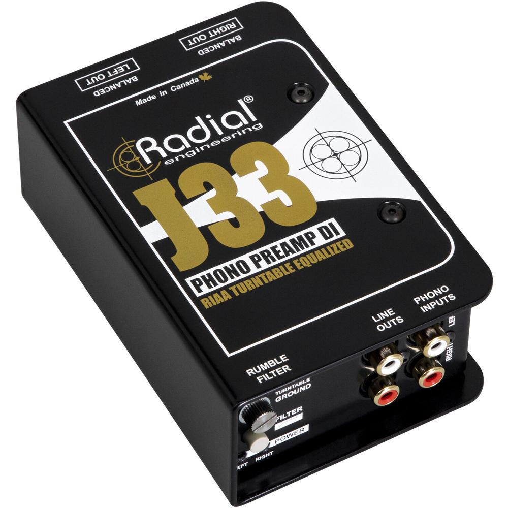 Radial Engineering J33 - Preamp para Tocadiscos y Caja Directa 389418-REG Radial Engineering J33 - Preamp para Tocadiscos y Caja Directa 389418-REG
