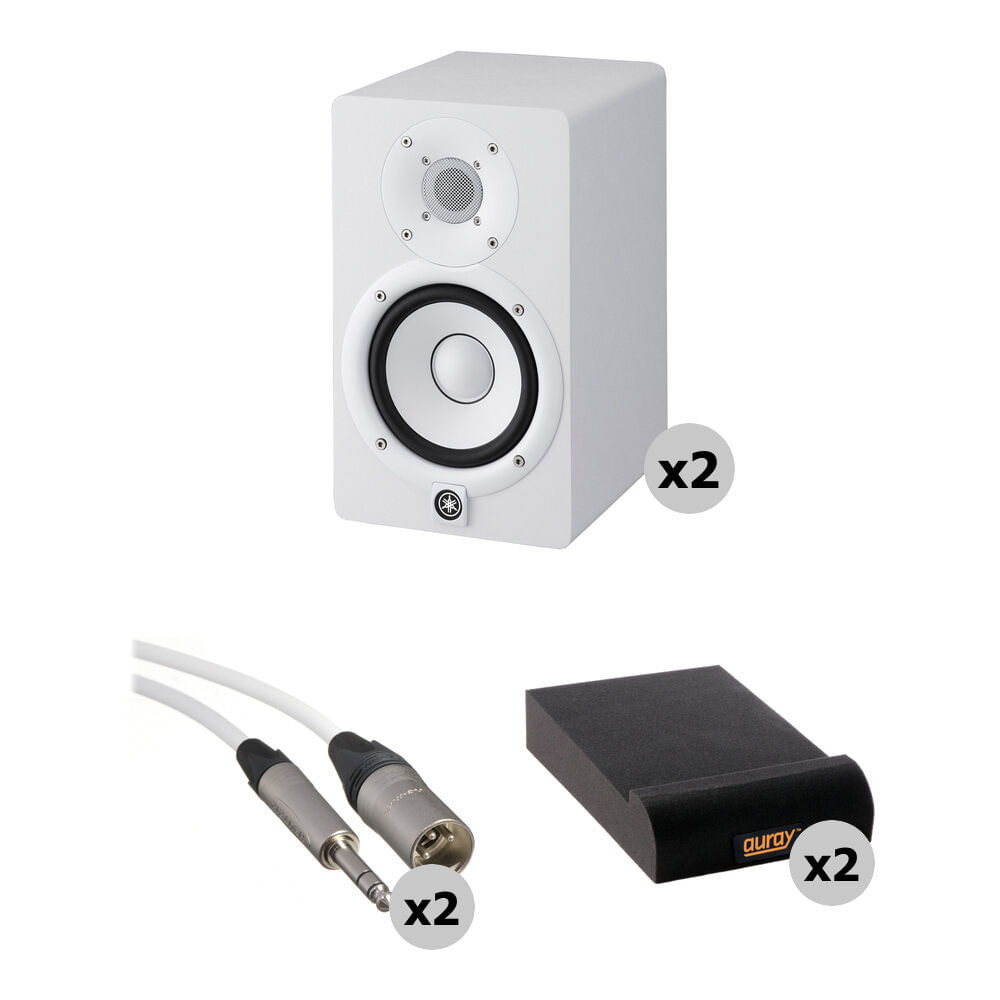 Yamaha HS5 Kit de Monitores de Estudio Activos con Cables y Almohadillas de Aislamiento (Monitores B 1505402-REG Yamaha HS5 Kit de Monitores de Estudio Activos con Cables y Almohadillas de Aislamiento (Monitores B 1505402-REG