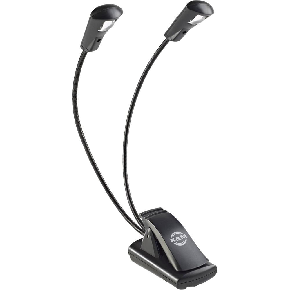 K&M 12243 FlexLight - Luz de Atril de Doble Cabeza (1 LED por Cabeza) para Leer Música en Escenarios 1400013-REG K&M 12243 FlexLight - Luz de Atril de Doble Cabeza (1 LED por Cabeza) para Leer Música en Escenarios 1400013-REG
