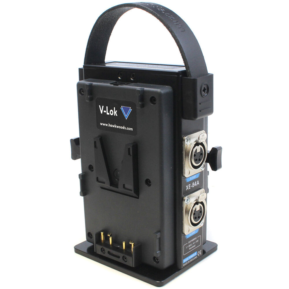 Adaptador de Alimentación Doble Hawk-Woods XE-84A V-Mount para Equipos de Iluminación y Producción 1750961-REG Adaptador de Alimentación Doble Hawk-Woods XE-84A V-Mount para Equipos de Iluminación y Producción 1750961-REG