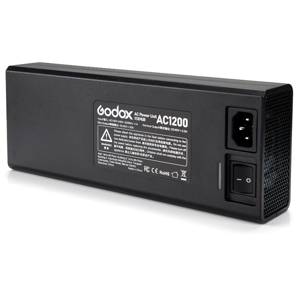 Adaptador de Corriente Godox para Sistema de Flash Portátil AD1200Pro - Operación Multivoltaje 1551724-REG Adaptador de Corriente Godox para Sistema de Flash Portátil AD1200Pro - Operación Multivoltaje 1551724-REG