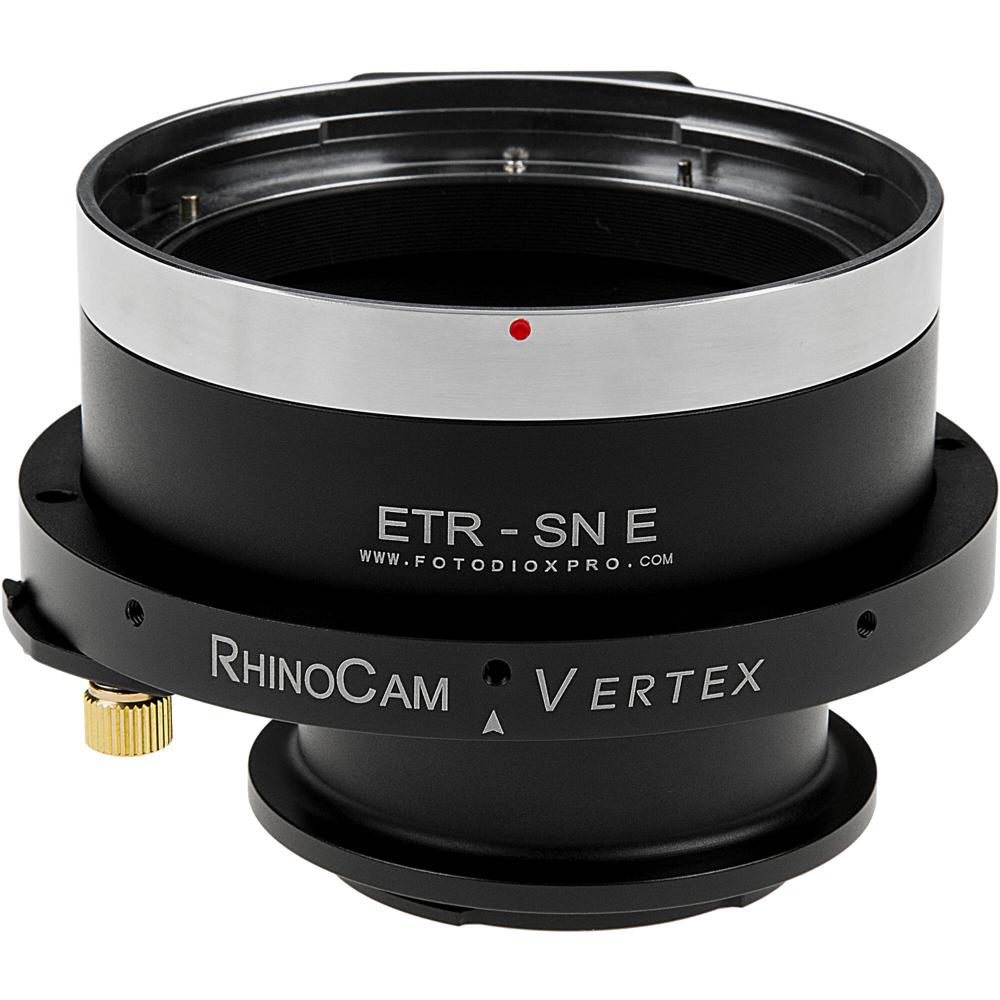 Adaptador de Costura Rotativo FotodioX RhinoCam Vertex: Bronica ETR a Montura Sony E-Mount - Permite 1629878-REG Adaptador de Costura Rotativo FotodioX RhinoCam Vertex: Bronica ETR a Montura Sony E-Mount - Permite 1629878-REG