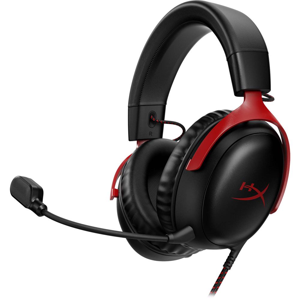 Auriculares Gaming HyperX Cloud III (Negro y Rojo) - Drivers de 53mm, Almohadillas de Cuero con Espu 1806148-REG Auriculares Gaming HyperX Cloud III (Negro y Rojo) - Drivers de 53mm, Almohadillas de Cuero con Espu 1806148-REG