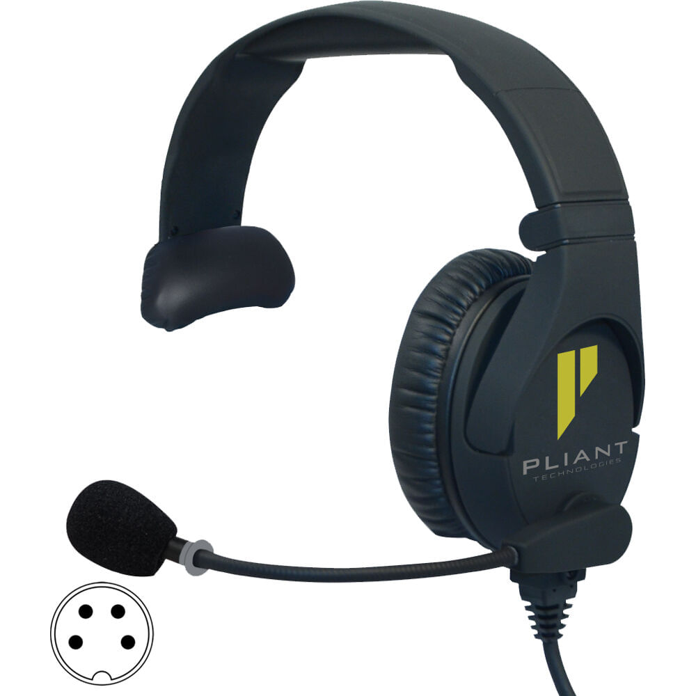 Auriculares Electret Pliant Technologies SmartBoom PRO de Un Solo Oído (XLR Femenino de 4 Pines) con 1807019-REG Auriculares Electret Pliant Technologies SmartBoom PRO de Un Solo Oído (XLR Femenino de 4 Pines) con 1807019-REG