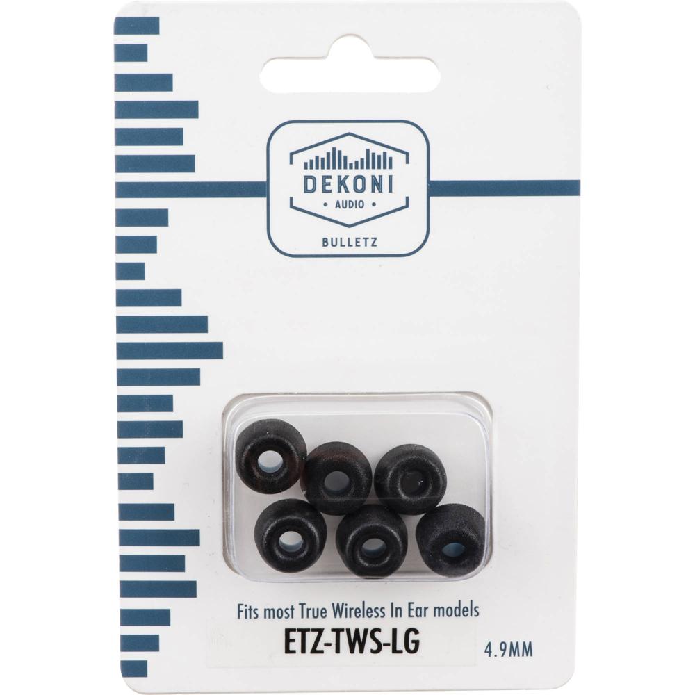 Tips de Espuma de Memoria Dekoni Audio Bulletz para Auriculares Inalámbricos Verdaderos (Large, 3-Pa 1520402-REG Tips de Espuma de Memoria Dekoni Audio Bulletz para Auriculares Inalámbricos Verdaderos (Large, 3-Pa 1520402-REG