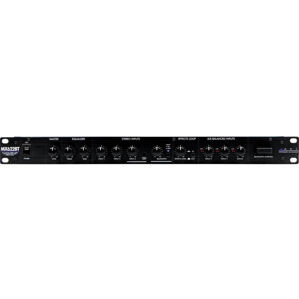 ART MX622BT Mezclador Estéreo Rackmount de 6 Canales con Bluetooth, Ecualizador y Bucle de Efectos 1695705-REG ART MX622BT Mezclador Estéreo Rackmount de 6 Canales con Bluetooth, Ecualizador y Bucle de Efectos 1695705-REG
