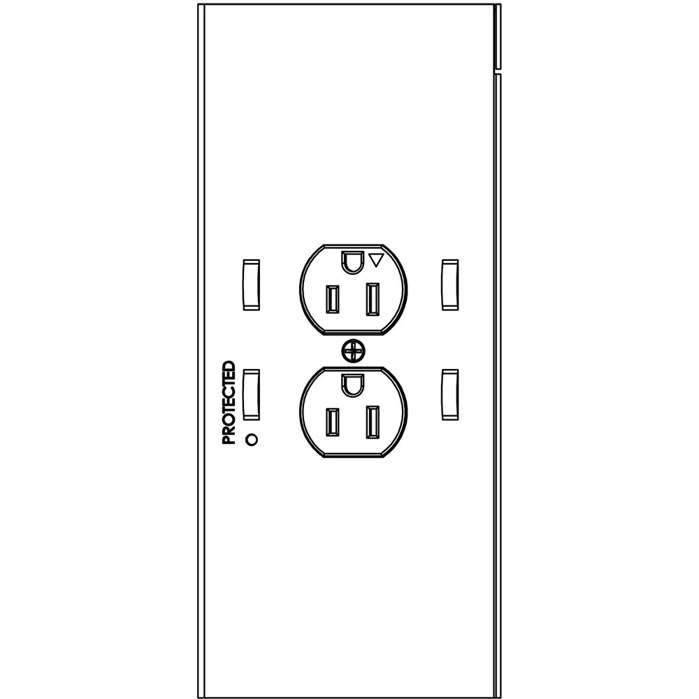 Kit de Alimentación de 2 Salidas para Caja de Pared Chief PAC526 1366158-REG Kit de Alimentación de 2 Salidas para Caja de Pared Chief PAC526 1366158-REG