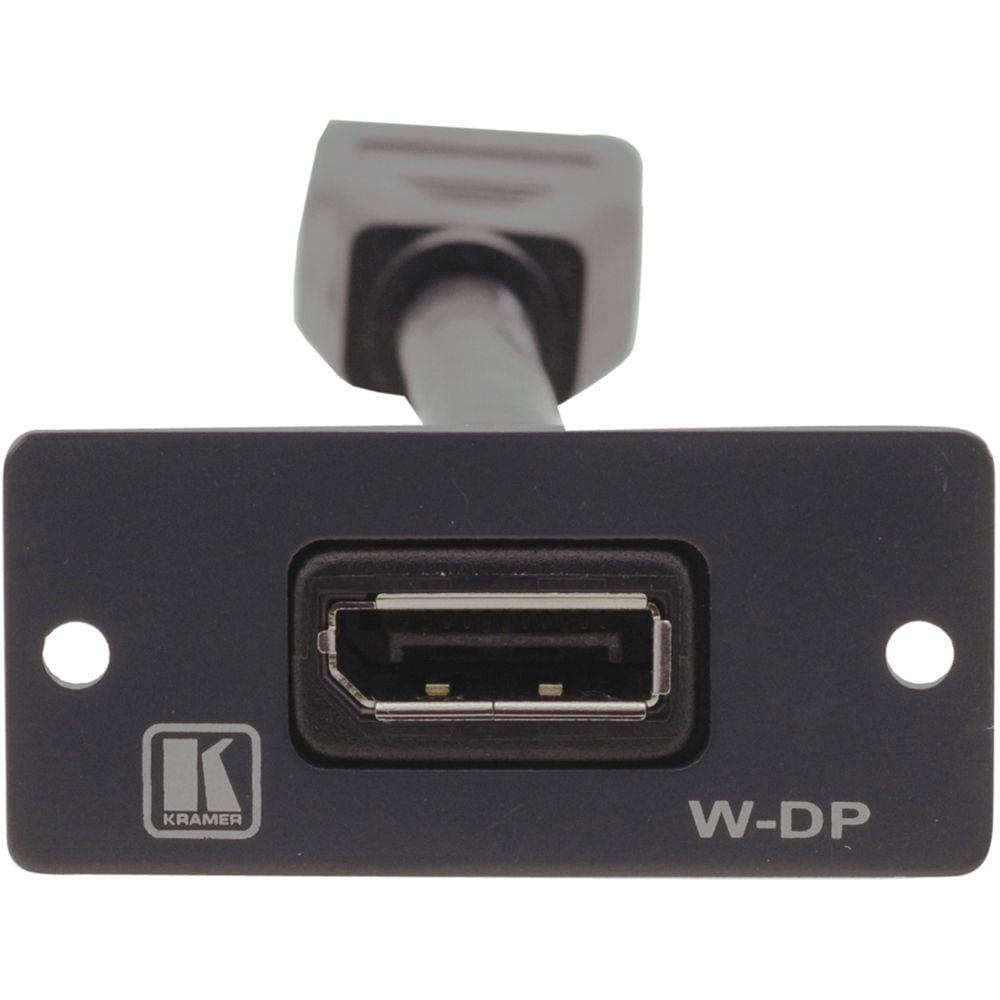 Kramer W-DP Inserto de Placa de Pared DisplayPort Pigtail (Negro) - Diseño de Una Ranura, DisplayPor 692645-REG Kramer W-DP Inserto de Placa de Pared DisplayPort Pigtail (Negro) - Diseño de Una Ranura, DisplayPor 692645-REG