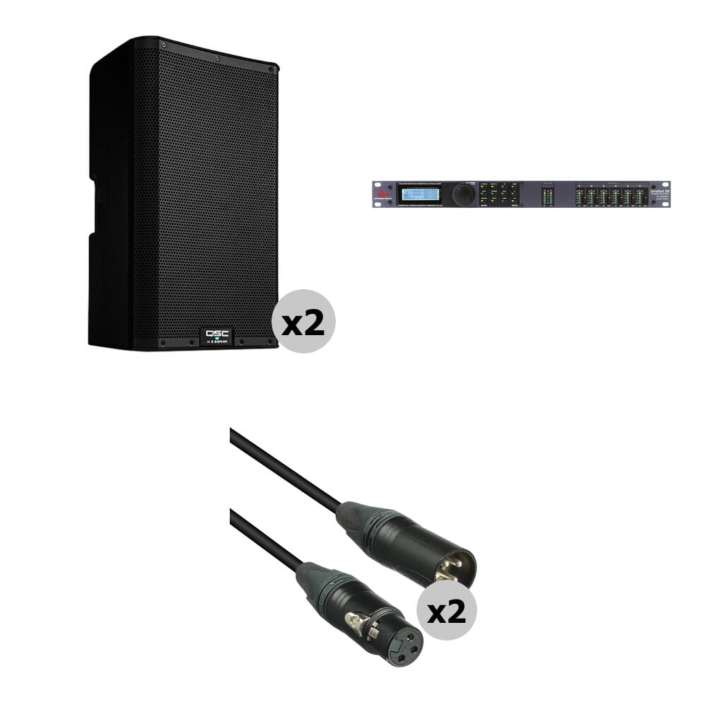 Kit Doble QSC K10.2 con dbx DriveRack y Cables - Altavoces Potentes, Amplificador de 2000W, Correcci 1391309-REG Kit Doble QSC K10.2 con dbx DriveRack y Cables - Altavoces Potentes, Amplificador de 2000W, Correcci 1391309-REG