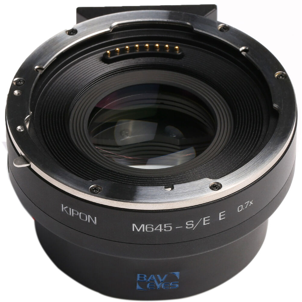 Adaptador KIPON 0.7x para Mamiya 645-S/E E - Usa Lentes Mamiya en Cámaras Sony E-Mount y Controla la 1727955-REG Adaptador KIPON 0.7x para Mamiya 645-S/E E - Usa Lentes Mamiya en Cámaras Sony E-Mount y Controla la 1727955-REG
