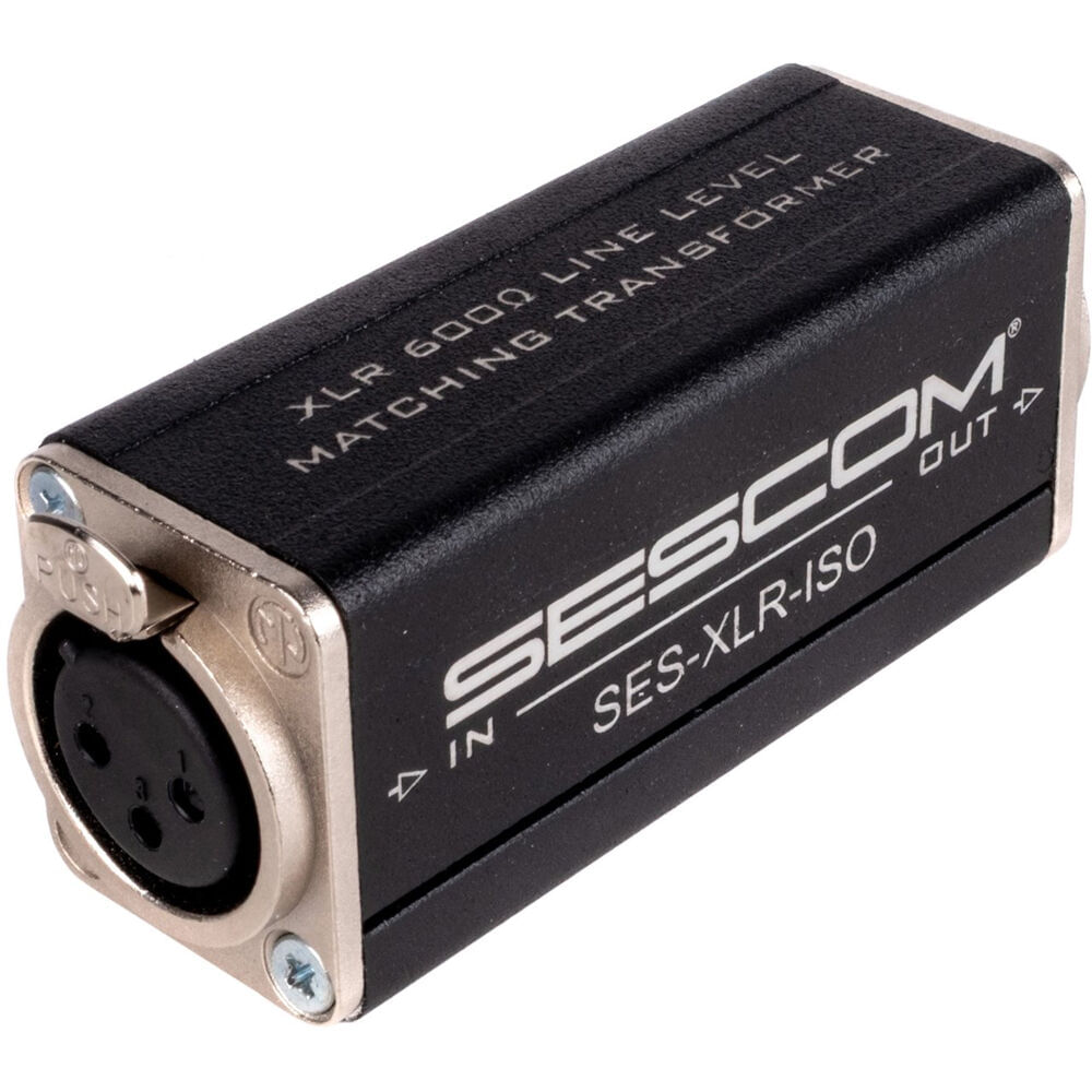 Transformador de Línea Sescom SES-XLR-ISO Inline XLR con Conectores XLR, Impedancia de 600 Ohm y Car 738580-REG Transformador de Línea Sescom SES-XLR-ISO Inline XLR con Conectores XLR, Impedancia de 600 Ohm y Car 738580-REG