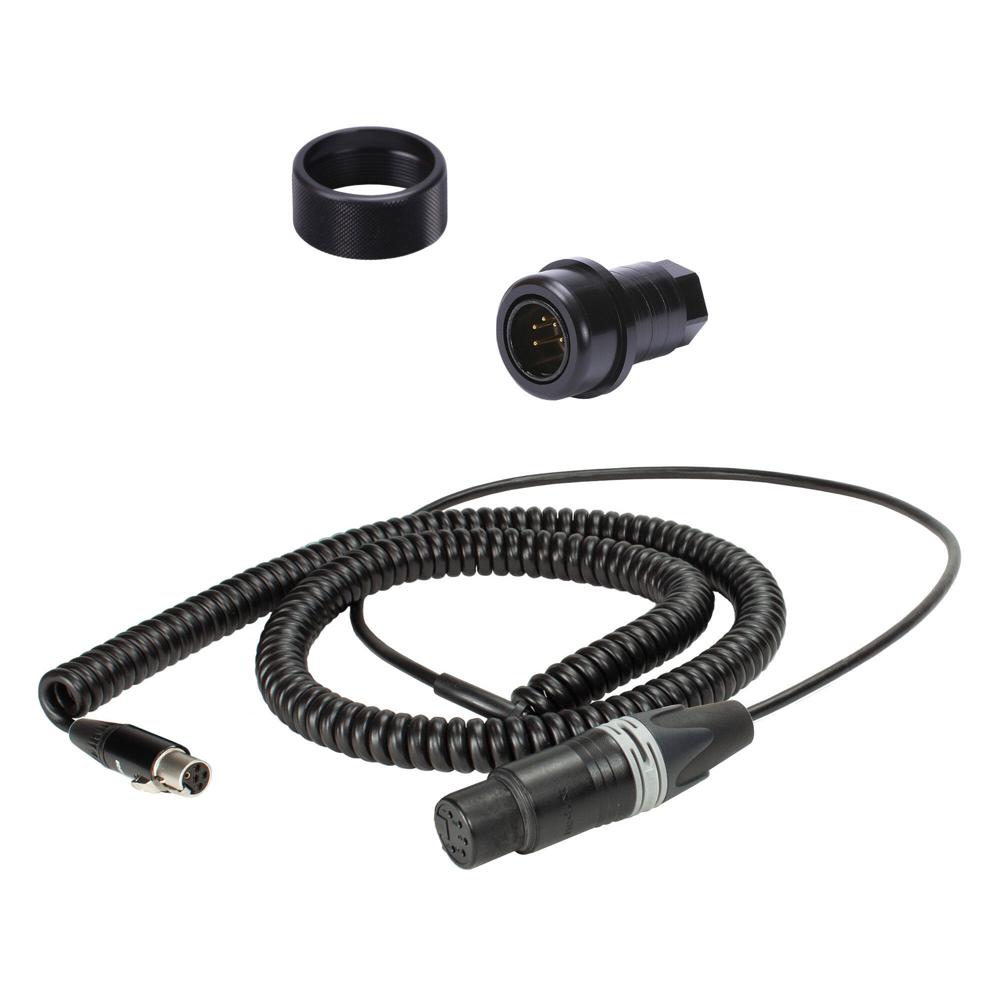 Cable Coiled Mini XLR a 5-Pin XLR para QP550 Boompole - Conector Inferior y Cable de Poliuretano 1760716-REG Cable Coiled Mini XLR a 5-Pin XLR para QP550 Boompole - Conector Inferior y Cable de Poliuretano 1760716-REG