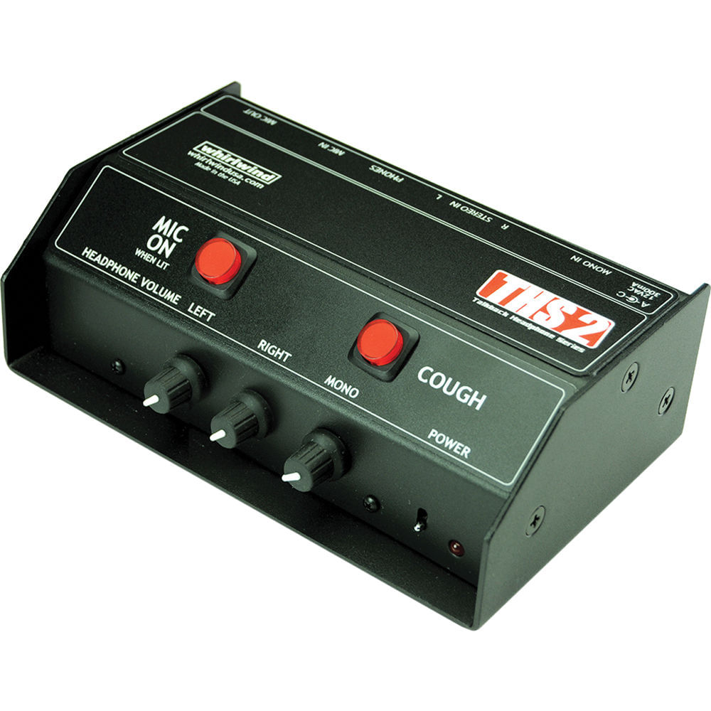 Caja de Auriculares Talkback Whirlwind THS-2 con Micrófono, Interruptor de Tos y Control de Volumen 1076896-REG Caja de Auriculares Talkback Whirlwind THS-2 con Micrófono, Interruptor de Tos y Control de Volumen 1076896-REG
