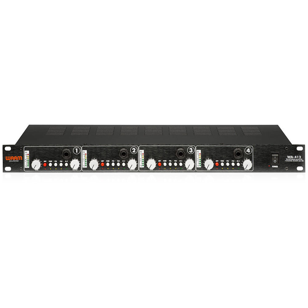 Warm Audio WA-412: Preamp de Micrófono de 4 Canales con Entradas para Micrófono e Instrumento, Ganan 1291125-REG Warm Audio WA-412: Preamp de Micrófono de 4 Canales con Entradas para Micrófono e Instrumento, Ganan 1291125-REG