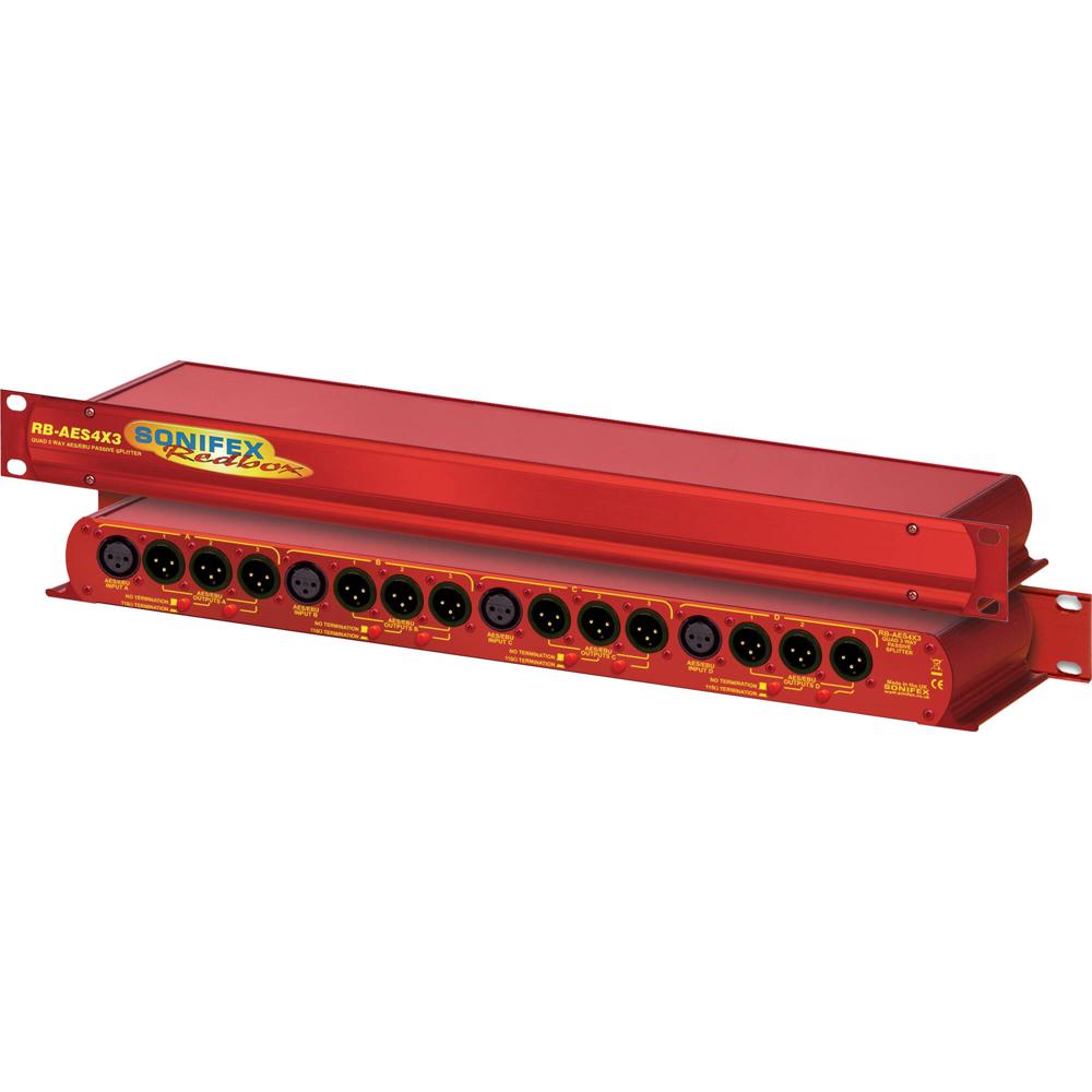 Sonifex RB-AES4X3 Quad 3-Way AES/EBU Splitter (Conectores XLR) - Sin Alimentación, Divide Señal hast 1738363-REG Sonifex RB-AES4X3 Quad 3-Way AES/EBU Splitter (Conectores XLR) - Sin Alimentación, Divide Señal hast 1738363-REG