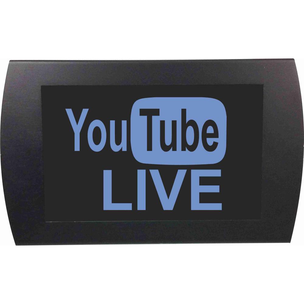 Cartel Indicador YouTube LIVE American Recorder con LEDs (Azul) 1400569-REG Cartel Indicador YouTube LIVE American Recorder con LEDs (Azul) 1400569-REG