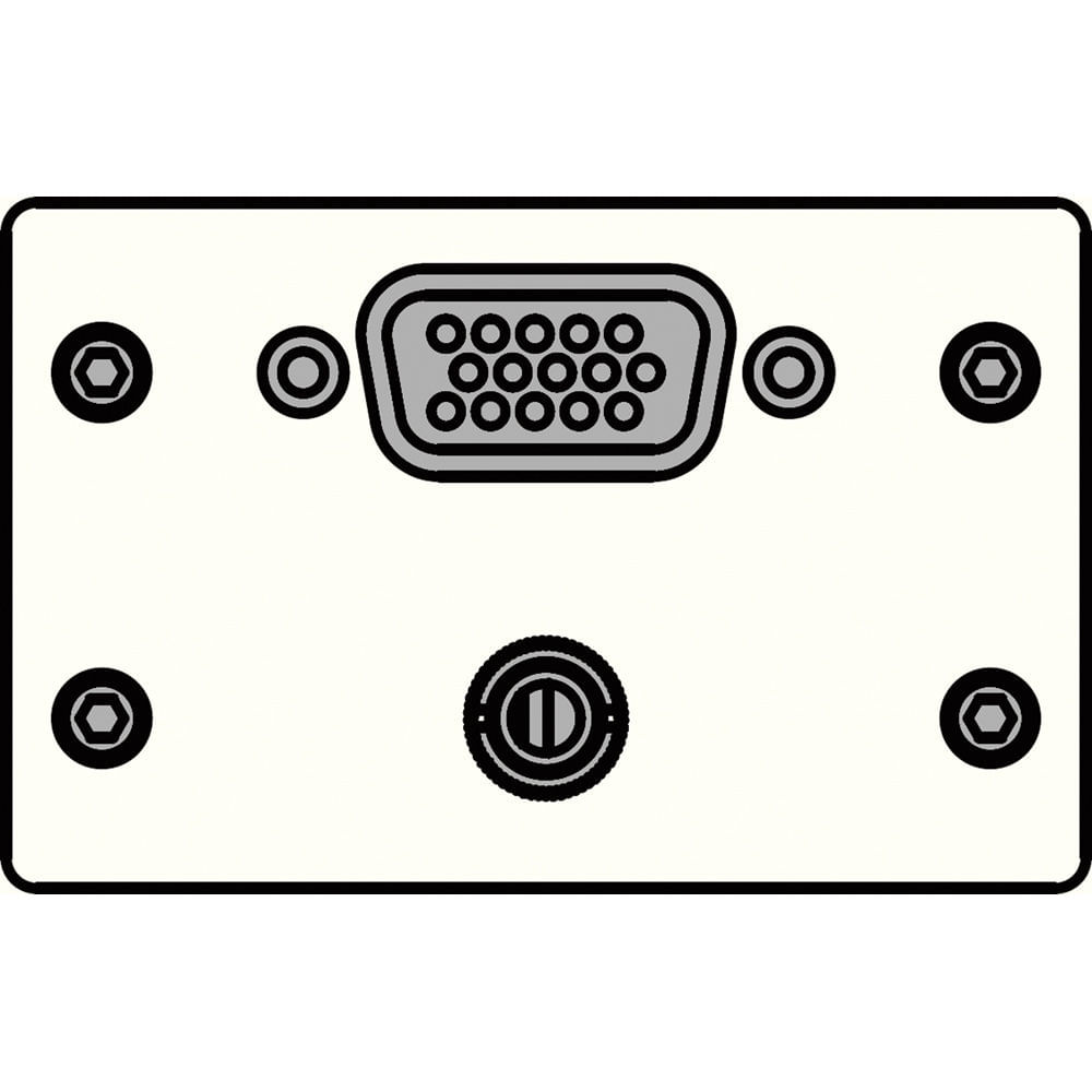 FSR IPS-AV920D-WHT Inserto de Audio/Video IPS (Blanco) - HD-15 F a HD-15 F, 3.5mm Estéreo a Solder C 664698-REG FSR IPS-AV920D-WHT Inserto de Audio/Video IPS (Blanco) - HD-15 F a HD-15 F, 3.5mm Estéreo a Solder C 664698-REG