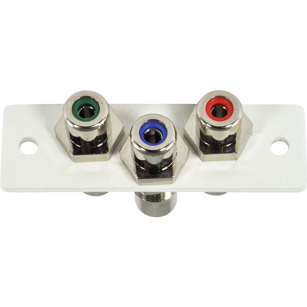 FSR IPS-V230S 3-RCA (R/G/B) a 3-RCA Inserto de Video Bulkhead (Etiquetado, Blanco) - Conector de Vid 1062584-REG FSR IPS-V230S 3-RCA (R/G/B) a 3-RCA Inserto de Video Bulkhead (Etiquetado, Blanco) - Conector de Vid 1062584-REG