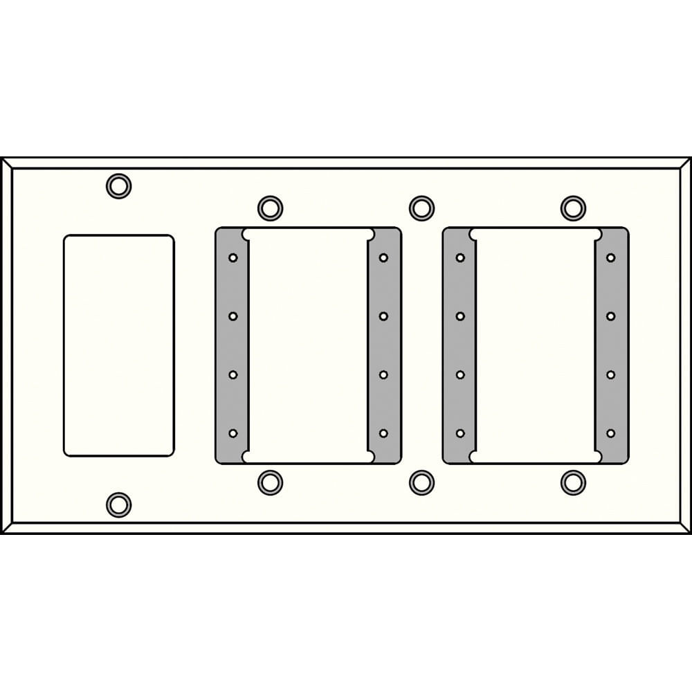 FSR IPS-WP3Q-WHT Placa de Pared de 4 Gang (Blanca) - 2 Soluciones Inteligentes, 1 Configuración Alte 662965-REG FSR IPS-WP3Q-WHT Placa de Pared de 4 Gang (Blanca) - 2 Soluciones Inteligentes, 1 Configuración Alte 662965-REG