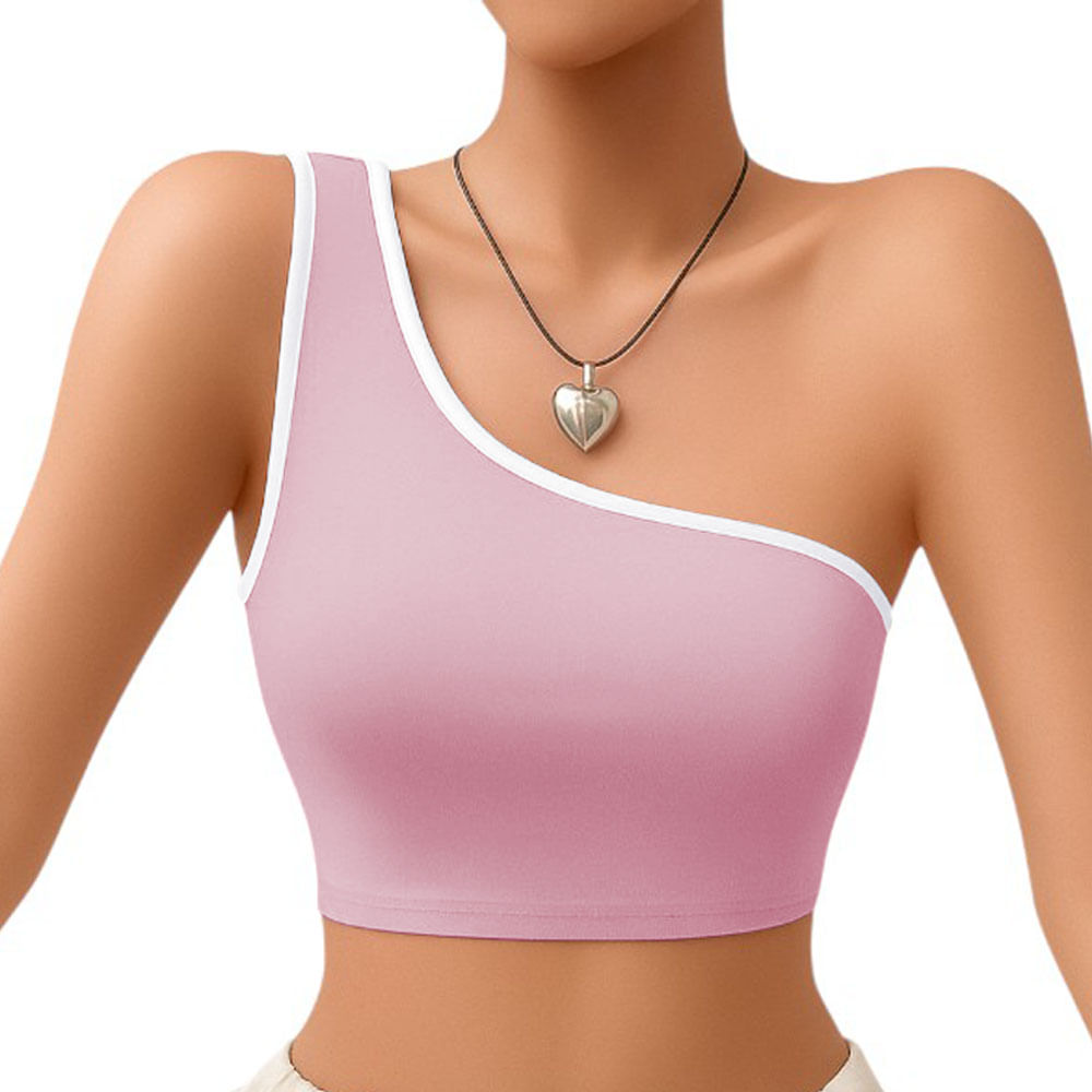 Basico Mujer Top Tarzan Rib Ana Sotluc-9 Color Rosa
