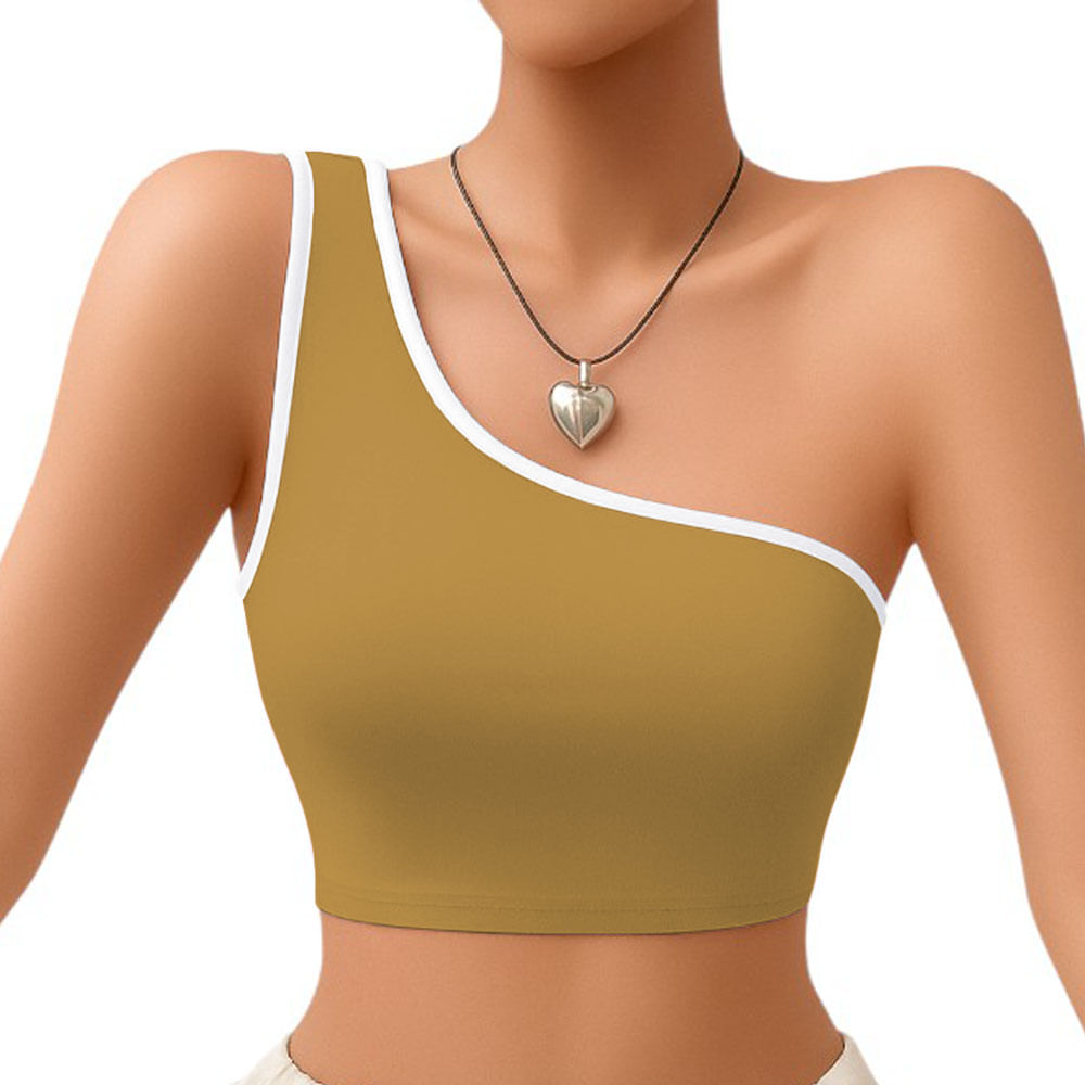 Basico Mujer Top Tarzan Rib Ana Sotluc-9 Color Mostaza