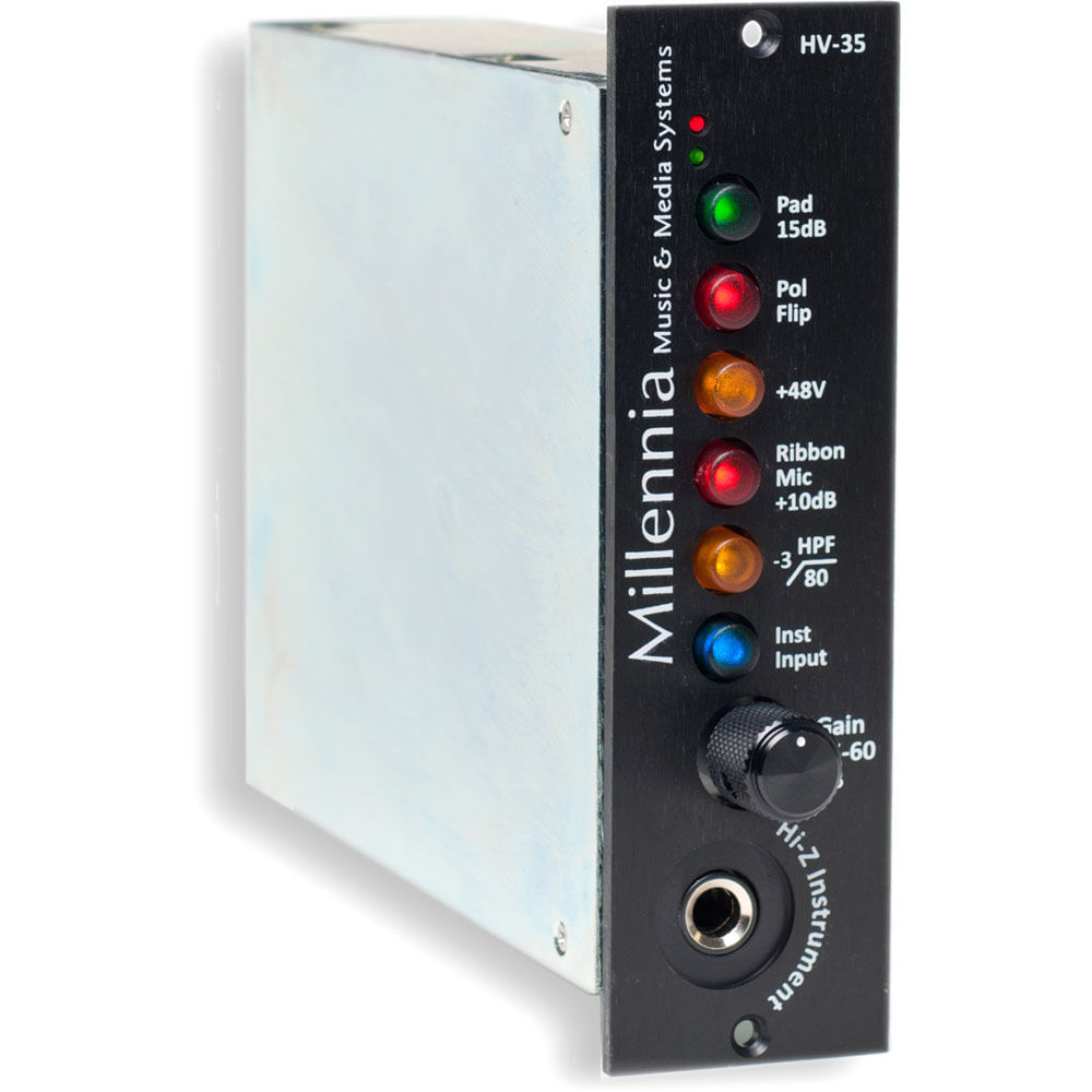 Micrófono y Preamplificador de Instrumentos Millennia HV-35 500-Series (Negro) - Canal Único, Format 767376-REG Micrófono y Preamplificador de Instrumentos Millennia HV-35 500-Series (Negro) - Canal Único, Format 767376-REG