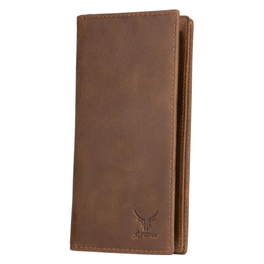 Billetera De Cuero Vacuno De alta Gama Ejecutiva AR01 Marrón