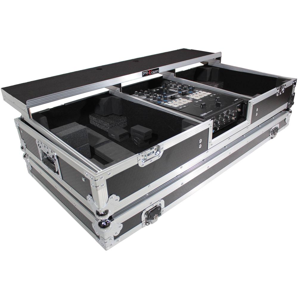 ProX DJ Coffin Flight Case para Mezclador RANE DJ Seventy-Two y Dos Tornamesas (Plata sobre Negro) - 1527162-REG ProX DJ Coffin Flight Case para Mezclador RANE DJ Seventy-Two y Dos Tornamesas (Plata sobre Negro) - 1527162-REG