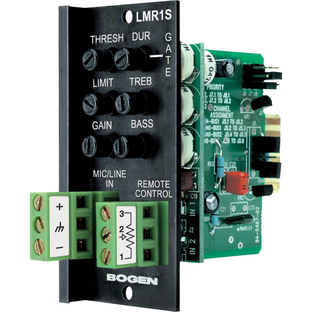 Módulo de Entrada de Micrófono/Línea LMR1S con Control Remoto de Bogen 1059393-REG Módulo de Entrada de Micrófono/Línea LMR1S con Control Remoto de Bogen 1059393-REG