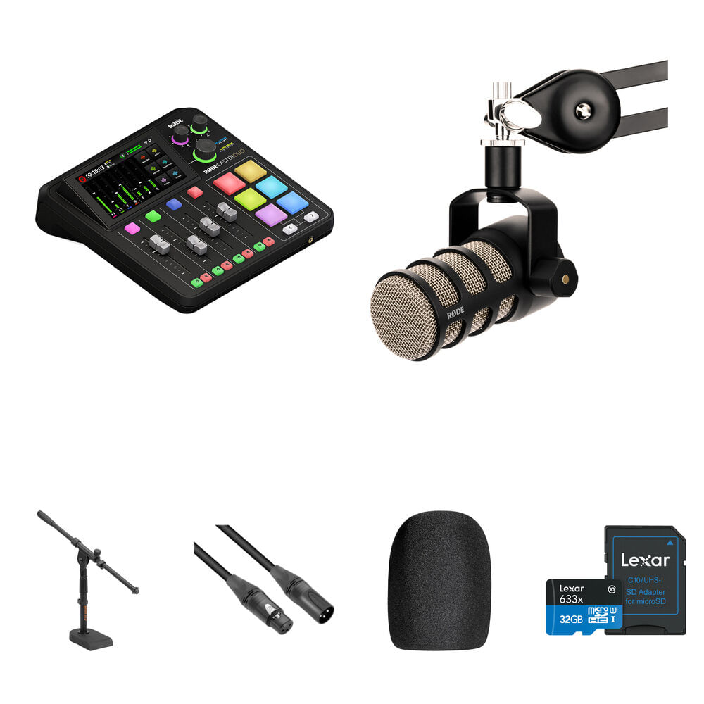 RODE RODECaster Duo Kit de Podcasting con PodMic y Soporte de Escritorio - Interfaz/Grabadora, Micró 1762805-REG RODE RODECaster Duo Kit de Podcasting con PodMic y Soporte de Escritorio - Interfaz/Grabadora, Micró 1762805-REG