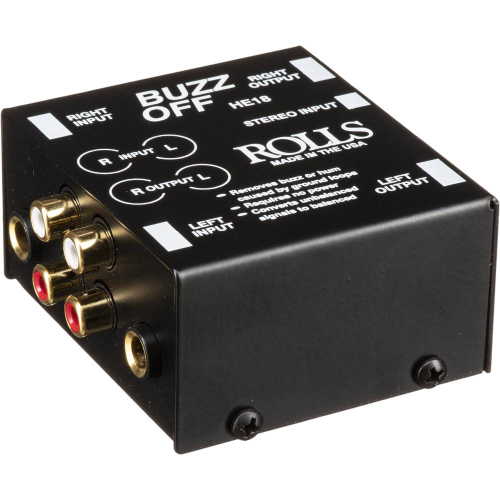 Rolls HE18 Eliminador de Zumbido y Hum de Audio de Dos Canales para Músicos y Profesionales del Audi 380761-REG Rolls HE18 Eliminador de Zumbido y Hum de Audio de Dos Canales para Músicos y Profesionales del Audi 380761-REG