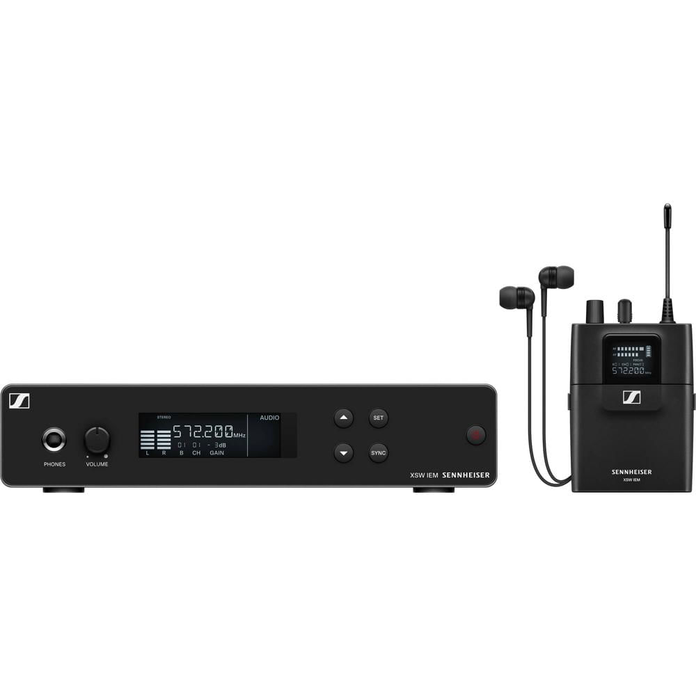 Sistema de Monitoreo In-Ear Inalámbrico Sennheiser XSW IEM SET Stereo (A: 476 a 500 MHz) - Ideal par 1689392-REG Sistema de Monitoreo In-Ear Inalámbrico Sennheiser XSW IEM SET Stereo (A: 476 a 500 MHz) - Ideal par 1689392-REG