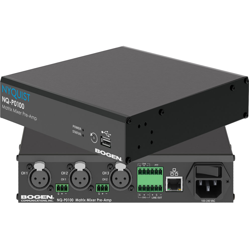 Mezclador Bogen Matrix Pre-Amplificador: Solución Comercial de 4 Canales con DSP Integral y Conectiv 1502877-REG Mezclador Bogen Matrix Pre-Amplificador: Solución Comercial de 4 Canales con DSP Integral y Conectiv 1502877-REG