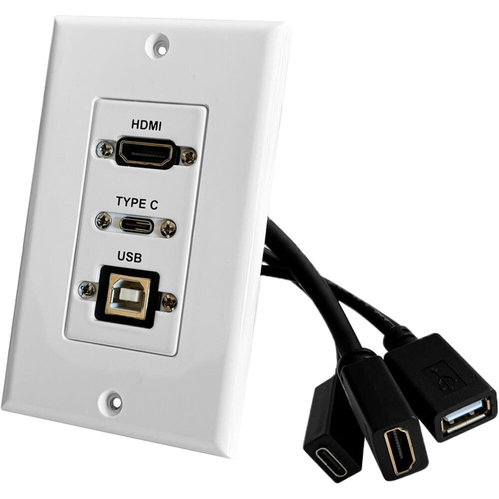 Placa de Pared Pasante WPD-HD-UBC-AW con Pigtails (HDMI/USB-B/USB-C, Blanca) - Puertos Femeninos HDM 1802923-REG Placa de Pared Pasante WPD-HD-UBC-AW con Pigtails (HDMI/USB-B/USB-C, Blanca) - Puertos Femeninos HDM 1802923-REG