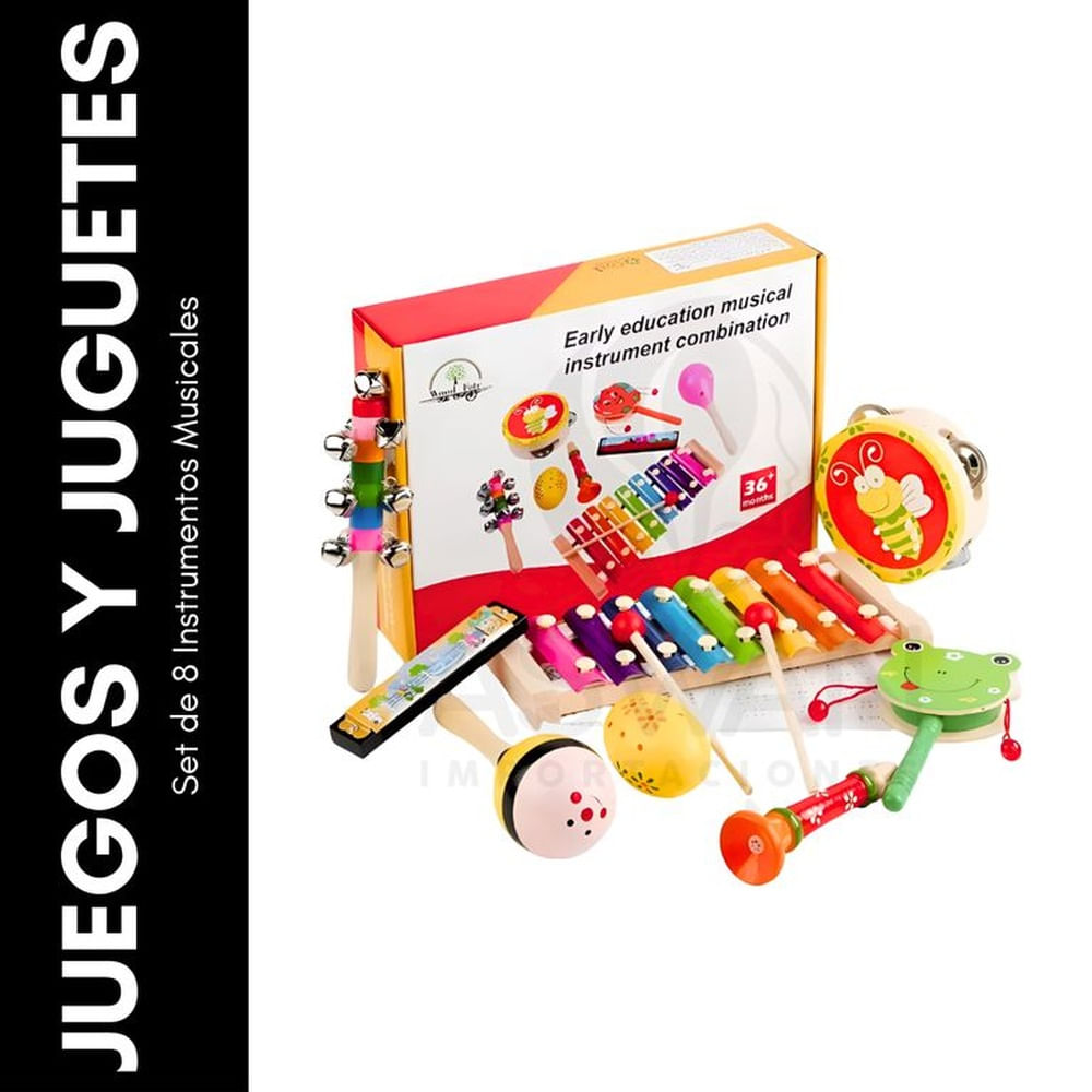 Set de 8 Instrumentos Musicales Negro Set de 8 Instrumentos Musicales Negro