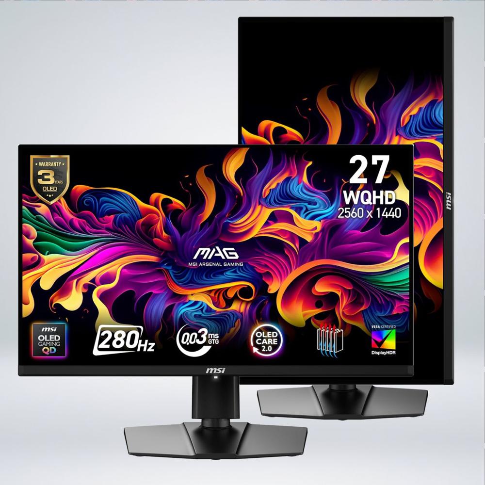 MONITOR GAMER MAG 271QP QD-OLED X28 WQHD 27 pulgadas 280hz 0.03ms HDR panel QD-OLED